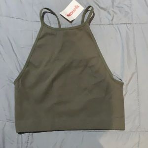 Army Green crop top